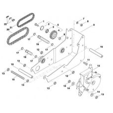 Зірочки ланцюга Z = 20 -Позиція 4 -AC827937 АС827937, Kverneland , Квернеланд